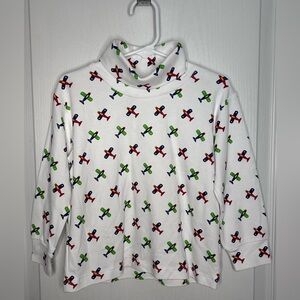 Little English Boutique Boys NWT Turtleneck Sz 4T Airplanes Long Sleeve Shirt